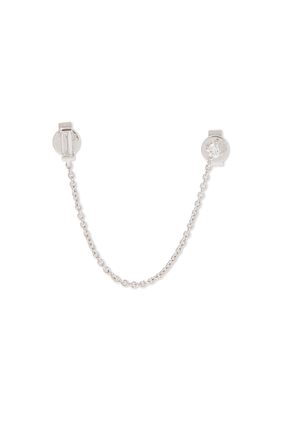 Baguette Chain Diamond Single Stud Earring